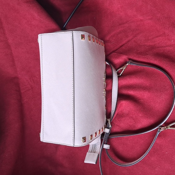 Michael Kors Selma Pink Gold Studded Crossbody Bag, Excellent Condition - Picture 6 of 8